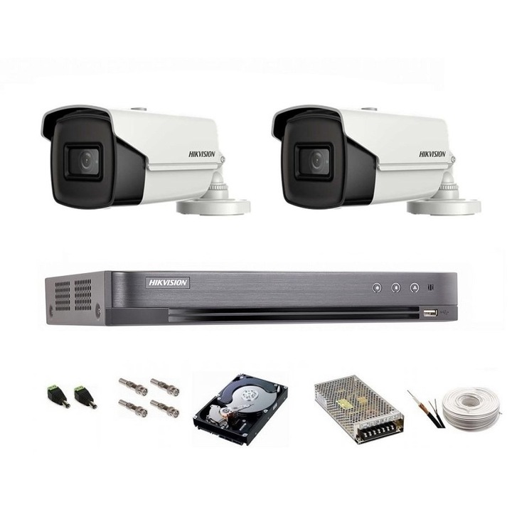 Kit supraveghere video Hikvision 5MP, cu 1 camera 5MP de interior MK299