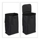 Carucior cumparaturi, pliabil, cu 2 roti, capacitate incarcare pana la 10 kg, geanta detasabila 25 L, cadru inox, negru/argintiu, 40 x 30 x 91 cm