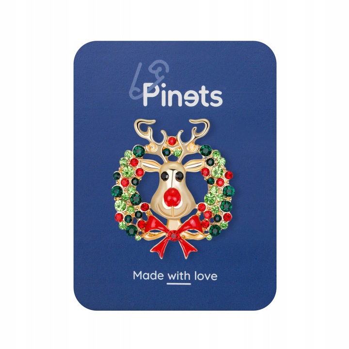 Brosa dama, PINETS, Ren, Multicolor, 4.0 cm x 4.2 cm
