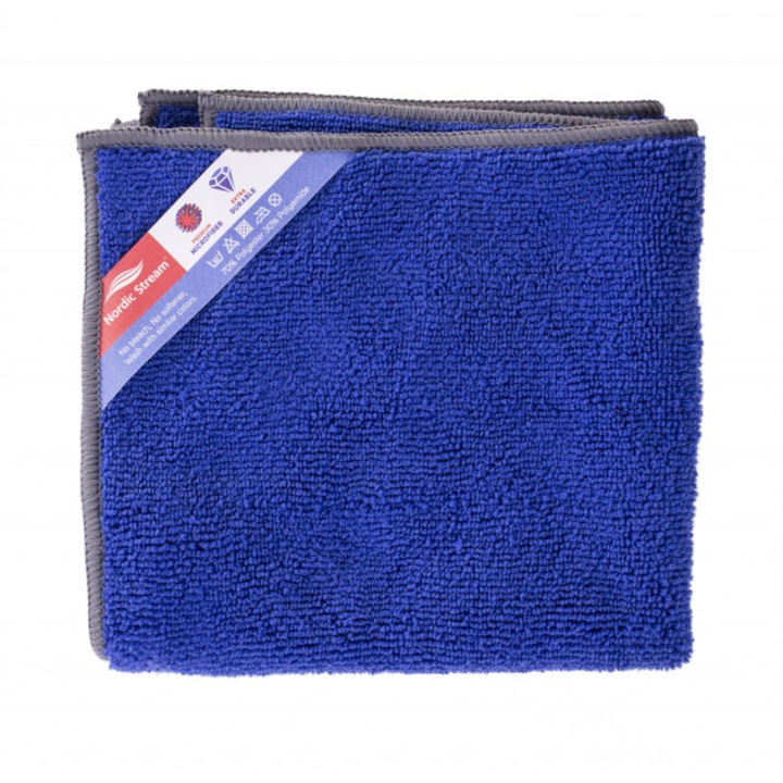Laveta universala Nordic Stream microfibra, 70% polyester, 30% polyamida, 380GSM, 30x30cm, Albastra