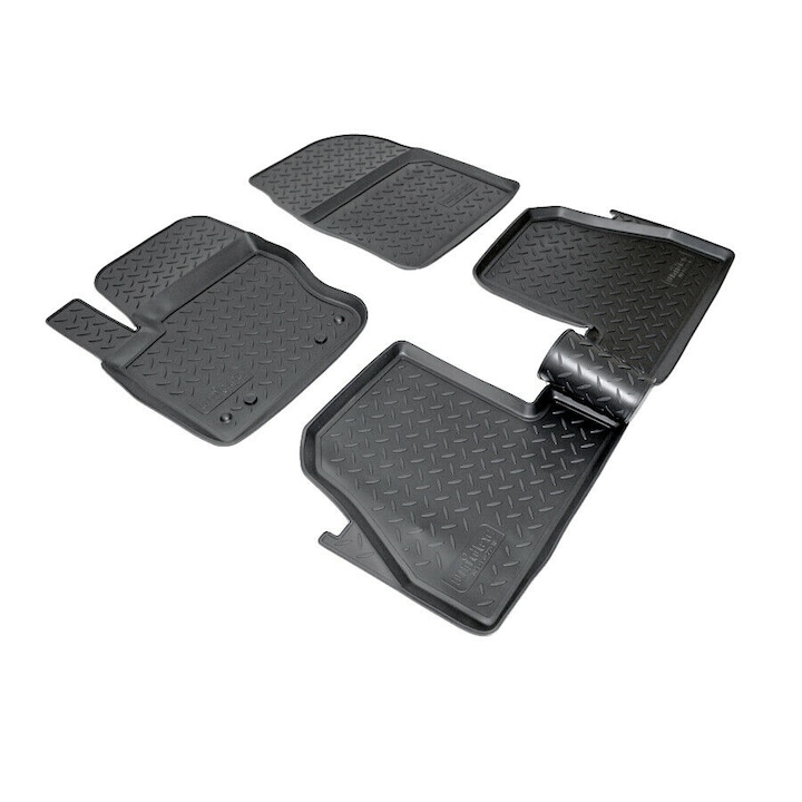 Set de 4 covorase cauciuc 3D stil tavita premium pentru Ford Focus 3, III 2011-2014