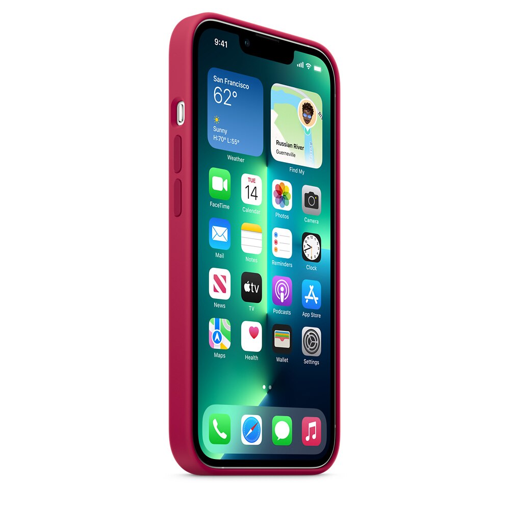 Силиконов Кейс за Apple iPhone 13 Pro, Удароустойчив, Малина - eMAG.bg