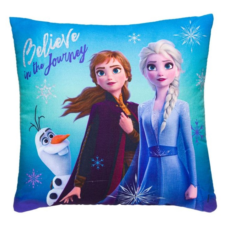 Perna decorativa pentru copii model Frozen - Elsa si Ana, 30 x 30 x 10 cm, multicolor