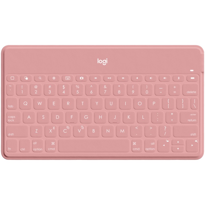 Tastatura wireless Logitech 920-010059 pentru iPhone, iPad si Apple TV, roz, US layout