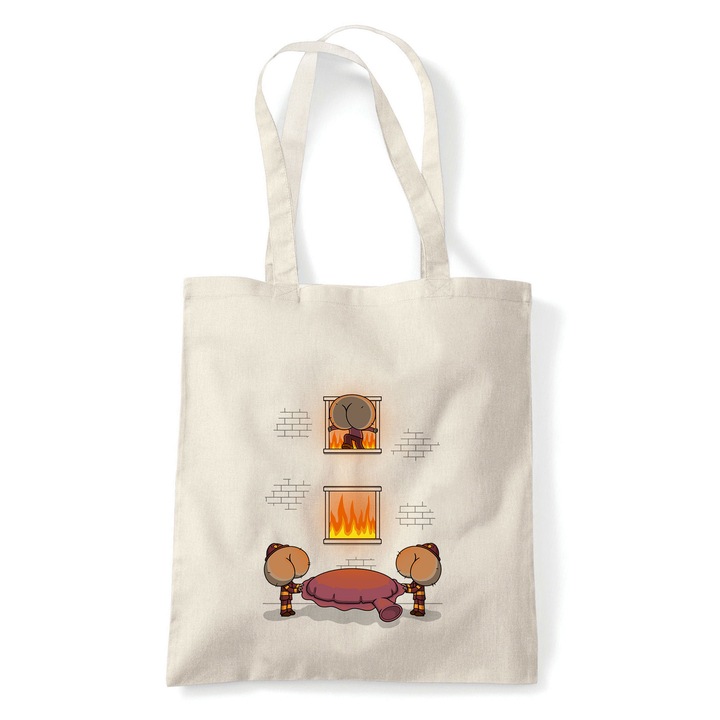 Mintás Shopper Vászontáska - fingpárna pukipárna humor