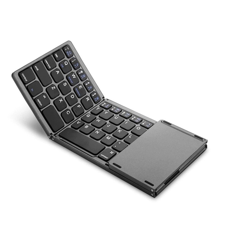 Tastatura pliabila universala Strado, wireless, negru-gri, US layout