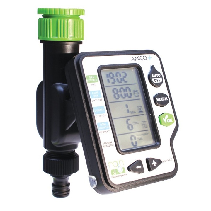Програматор за поливни системи, с дисплей, 4 бара работно налягане, механичен, таймер