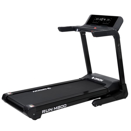 Banda de alergat electrica Orion RUN M800, Bluetooth Fitshow/Kinomap, motor 2.75 cp, inclinare automata, greutate maxima utilizator 140kg, programe presetate, pliabila, cheie de siguranta