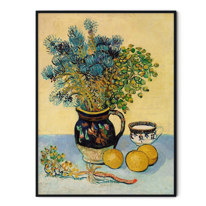 Tablou decorativ color, Intaglio, Clasic, Still Life de Van Gogh, fara rama, print pe hartie foto Fine Art 91 cm 61 cm