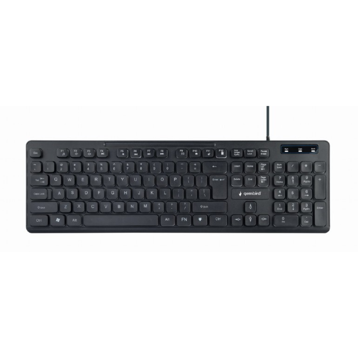 Tastatura Gembird KB-UML-02, cu cablu, iluminata, negru, US layout