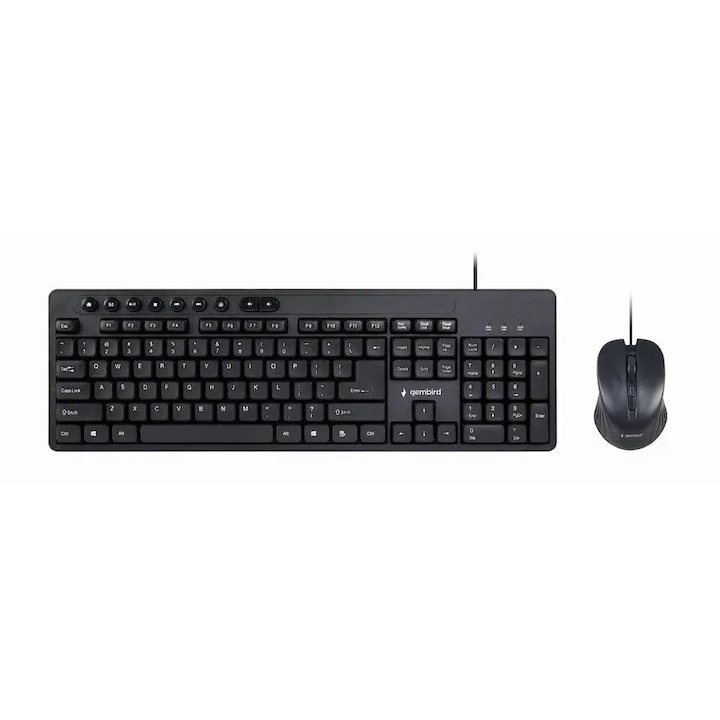 Kit tastatura si mouse NGS, Cu cablu, 1000 DPI, Plug&Play, Negru