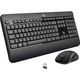 Настолен комплект Logitech MK540 Advanced Wireless, Клавиатура и мишка, Защита от водни пръски, Ергономични, Немска подредба QWERTZ, до 10м, Черен, 920-008675- РАЗОПАКОВАН ПРОДУКТ