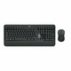 Настолен комплект Logitech MK540 Advanced Wireless, Клавиатура и мишка, Защита от водни пръски, Ергономични, Немска подредба QWERTZ, до 10м, Черен, 920-008675- РАЗОПАКОВАН ПРОДУКТ