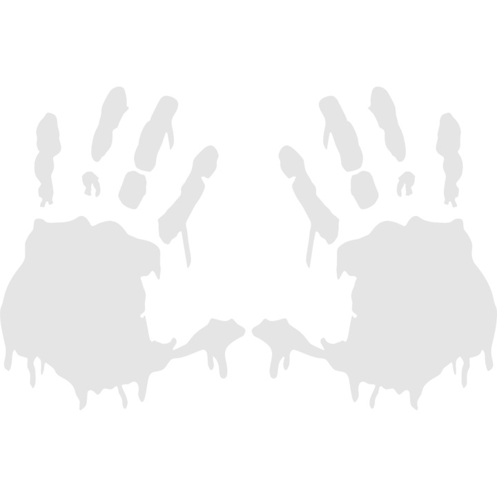 Sticker auto "Doua palme set'', 22x14cm, Alb