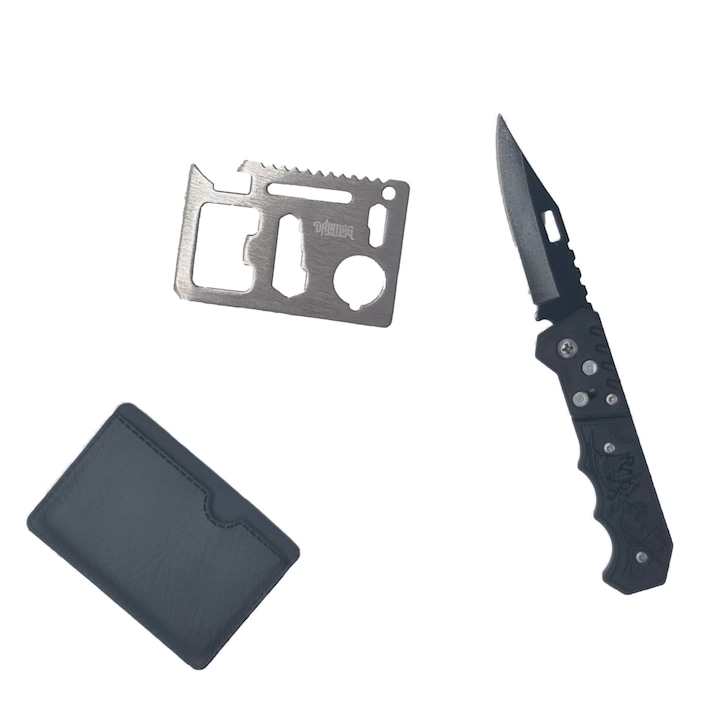 Set briceag, grifon, unealta multifunctionala ninja wallet, 11 functii, Dalimag