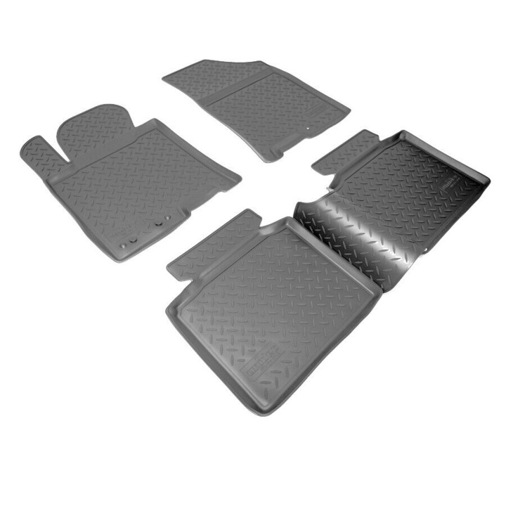 5 db-os prémium tálca stílusú 3D gumi padlószőnyeg szett, Hyundai I40 2011-2019-hez