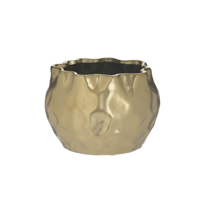 Vaza ceramica aurie, D18x13 cm
