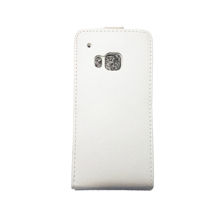 Защитен кейс Slim Flip за HTC One M9 Flip вертикален, бял