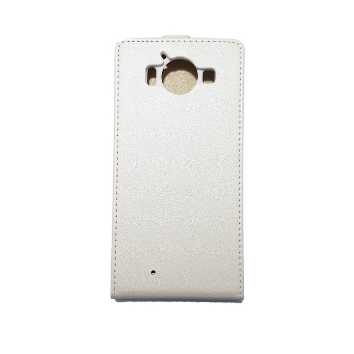 Калъф за Microsoft Lumia 950 Flip вертикален, бял