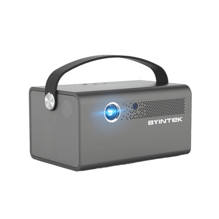 DLP интелигентен преносим видео проектор, BYINTEK R17 PRO, 750 ANSI лумена, 4K, Android 9.0, 15600 mAh батерия