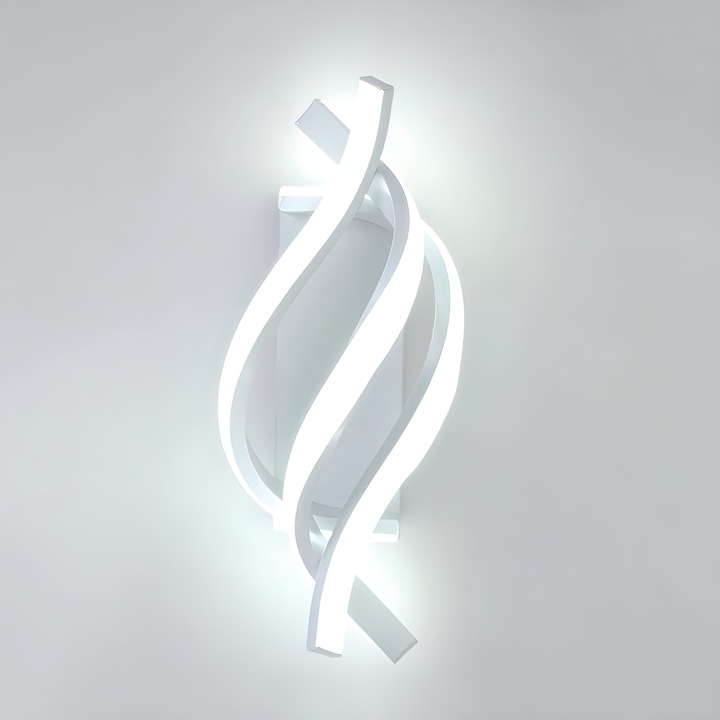 Lampa de perete LED moderna, Toolight, 1200Lm, 6000K, 16W, 220V, 15x30 cm, Alb