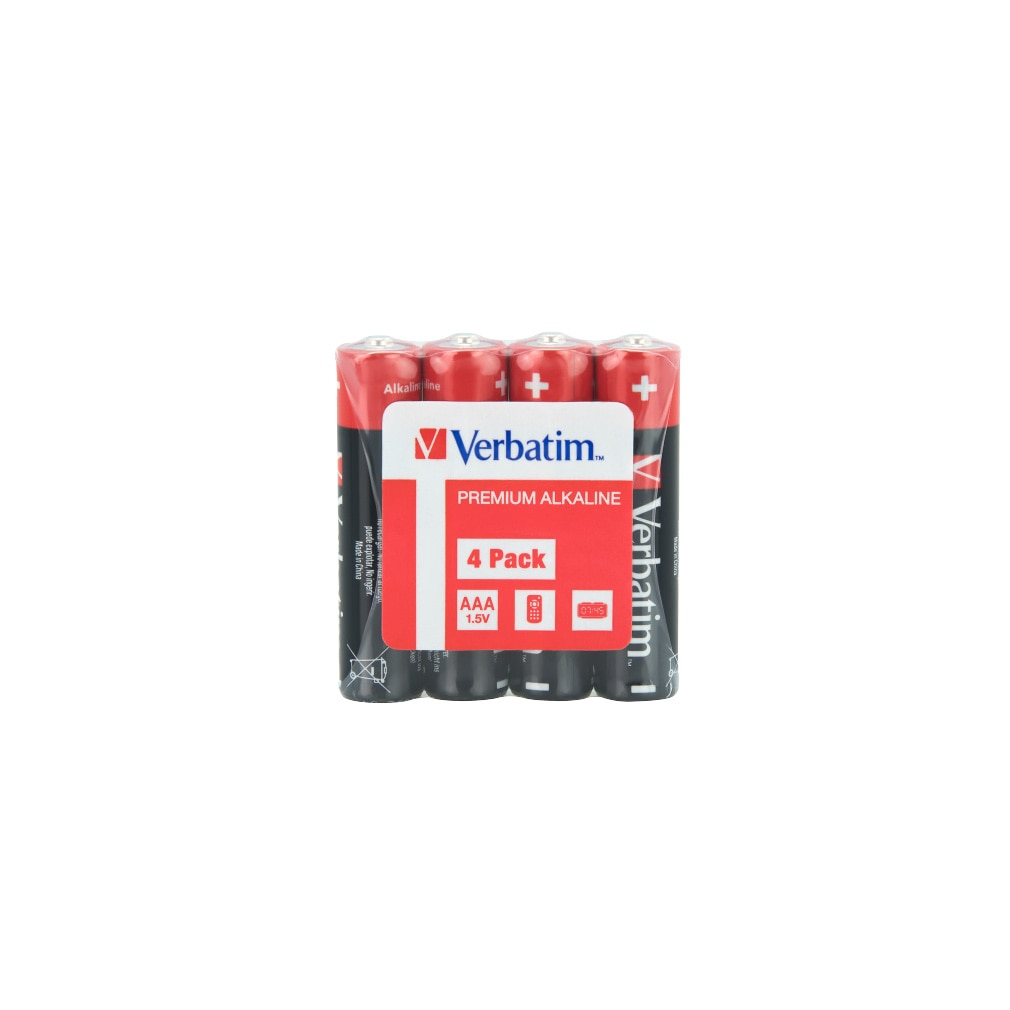 Baterii Verbatim Alkaline, AAA, 4 buc