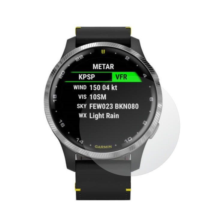 4X képernyővédő fólia készlet Garmin D2 Airhez, Invisible Skinz HD, Ultra-clear szilikon teljes lefedéssel, ragasztó és rugalmas