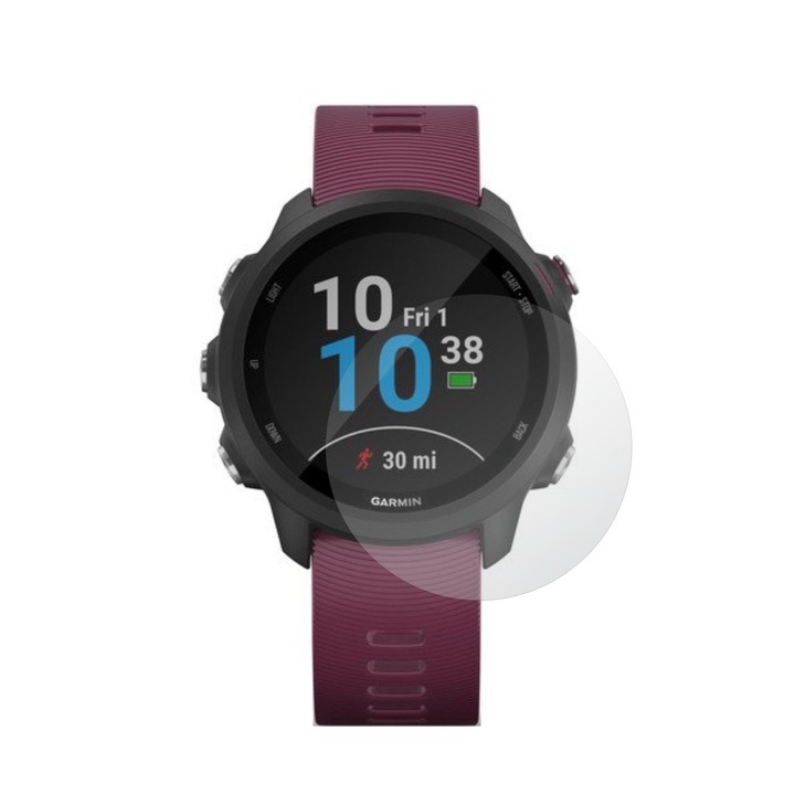4X képernyővédő fólia készlet Garmin Forerunner 245-höz, Invisible Skinz HD, Ultra-clear szilikon teljes lefedéssel, tapadó és rugalmas