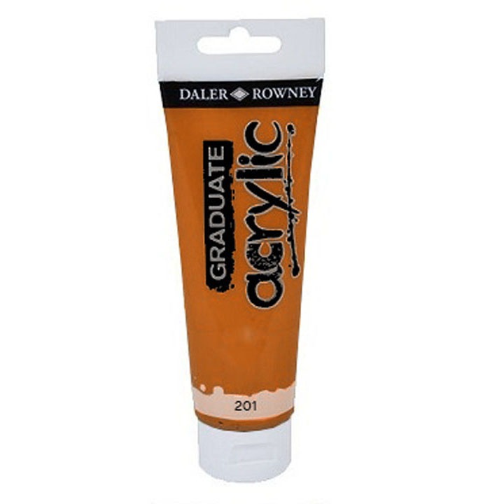 Vopsea acrilica Daler-Rowney GRADUATE 120 ml, Burnt Sienna 201