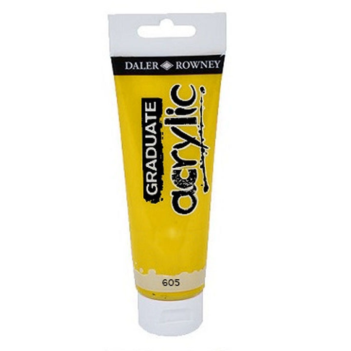 Vopsea acrilica, Daler-Rowney, Graduate, 120 ml, Galben 605