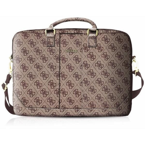 Geanta Guess 4G Uptown compatibila cu laptop 16 inch Brown