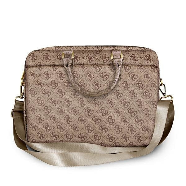 Geanta Guess 4G Uptown compatibila cu laptop 16 inch Brown