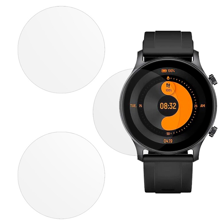 Комплект 3 матови фолиа SILKASE за Xiaomi Haylou RS3 50mm, силикон, възобновяем, за целия дисплей