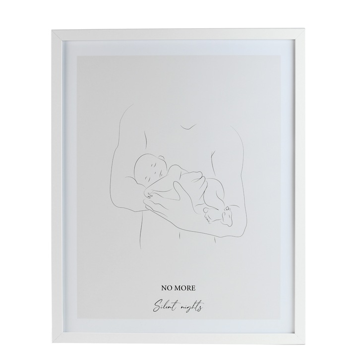 Tablou personalizat ARTLINE - Tata si copil, cu rama, print digital, 30 x 40 cm