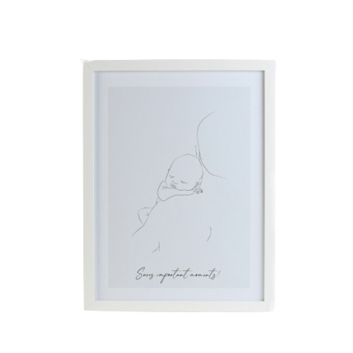 Tablou personalizat ARTLINE - Proaspat Tatic, cu rama, print digital, 40 x 50 cm