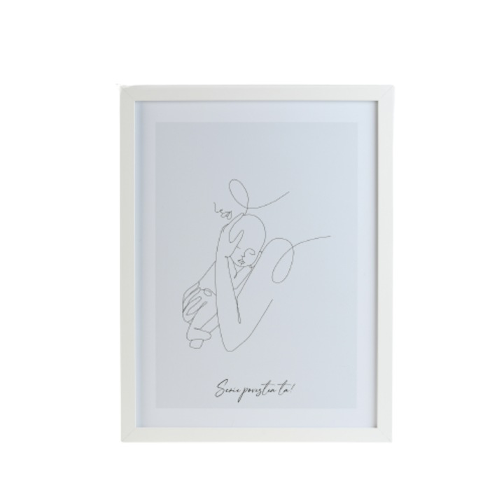 Tablou personalizat ARTLINE - Proaspata mama, cu rama, print digital, 30 x 40 cm