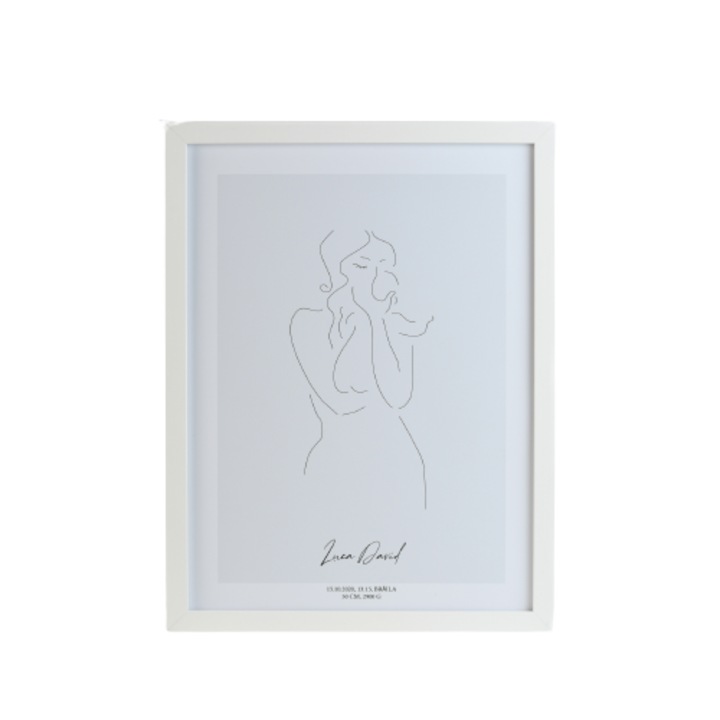 Tablou personalizat ARTLINE - Mama, cu rama, print digital, 30 x 40 cm