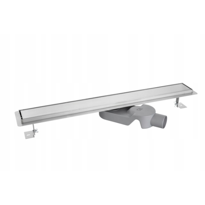 Rigola dus, Otel inoxidabil/Polipropilena, 90 cm, Ø50 mm, Argintiu/Gri