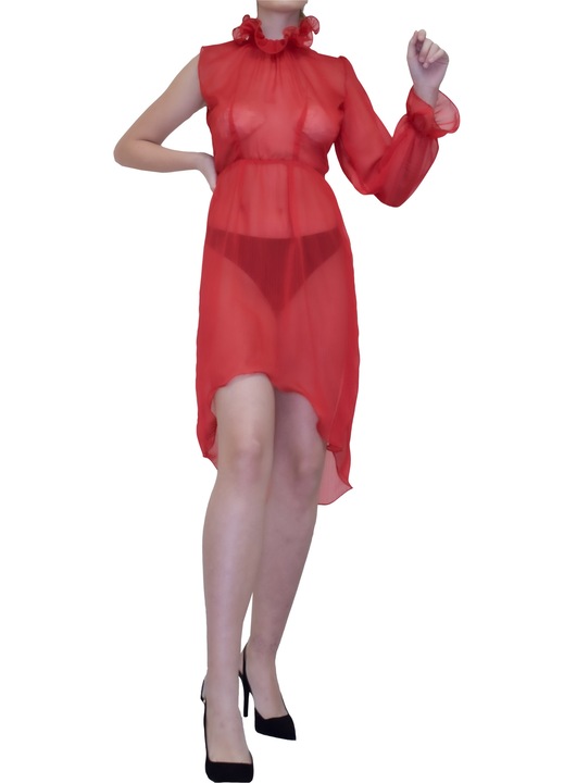 Rochie dama, Alesandra, voal Firebird, rosu, XS INTL