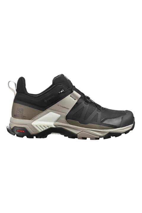 Salomon, Pantofi impermeabili pentru drumetii si trekking Ultra 4 Gore-Tex, Kaki/Negru