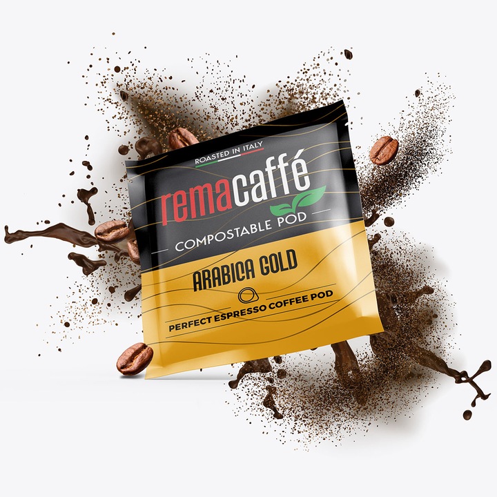 Doze de cafea REMACAFFE Arabica GOLD, pastaie ESE, 200 bucati