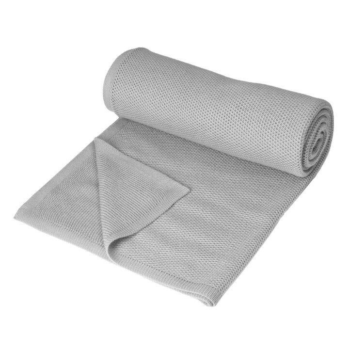 Paturica de infasat, Nordville, Bambus, 85x85 cm, Gri