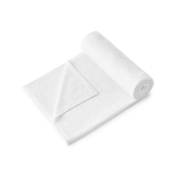 Paturica de infasat, Nordville, Bambus, 85x85 cm, Alb