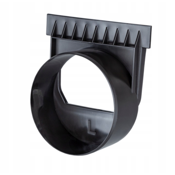 Capac scurgere, Polipropilena, Ø 110 mm, Inaltime 105 mm, Stanga, Negru