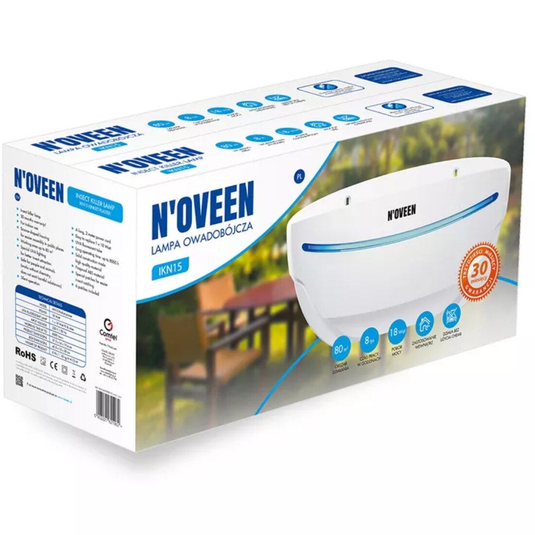 Aplica electrica anti-insecte, Noveen UV,