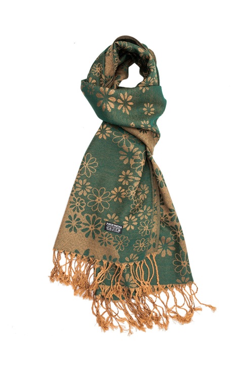 Esarfa model margarete, pashma, 70 x 170cm, Verde