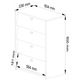 Dulap depozitat incaltaminte, pantofar, placa laminata, 4 sertare, alb, 60x33x80 cm