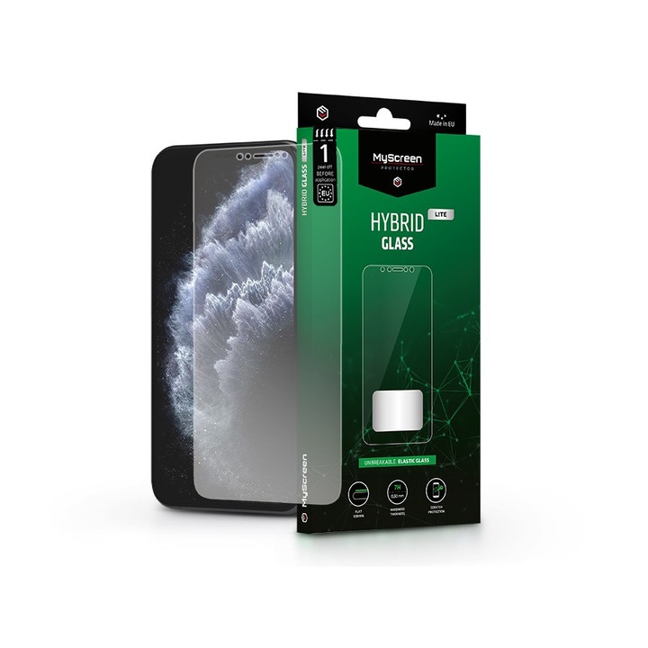 Apple iPhone X/XS/11 Pro гъвкав стъклен протектор за екран - MyScreen Protector Hybrid Glass Lite - прозрачен
