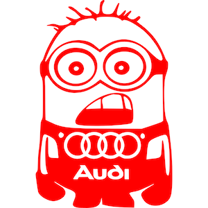 Audi Minion Aufkleber –