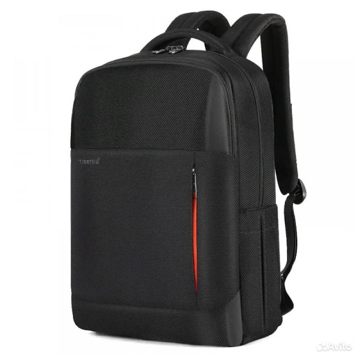 Rucsac laptop 15.6", impermeabil, cu buzunar antifurt si port USB, Tigernu, 47x31x15 cm, Negru